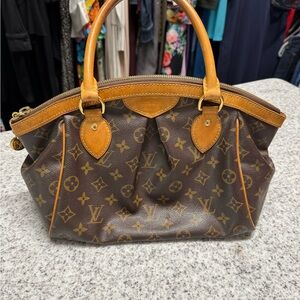 Louis Vuitton Brown and Tan Monogram Satchel